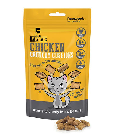 Rosewood Daily Eats Crunchy Cushions Chicken Cat Treats 60g - 60G